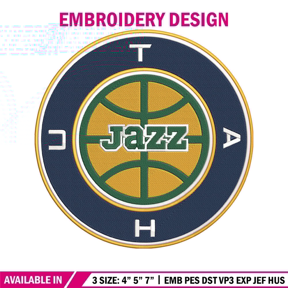 Utah Jazz logo embroidery design, NBA embroidery,Sport embroidery, Embroidery design, Logo sport embroidery.jpg