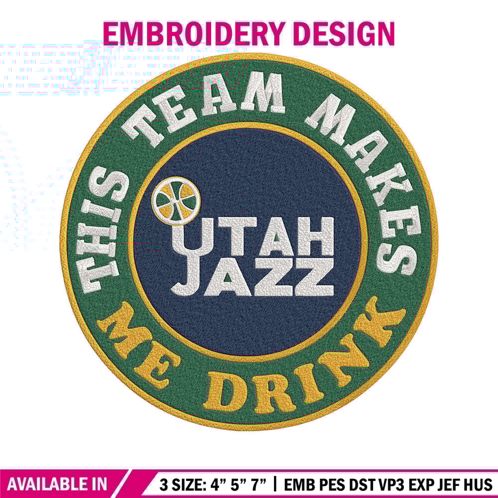 Utah Jazz logo embroidery design, NBA embroidery,Sport embroidery,Embroidery design, Logo sport embroidery..jpg