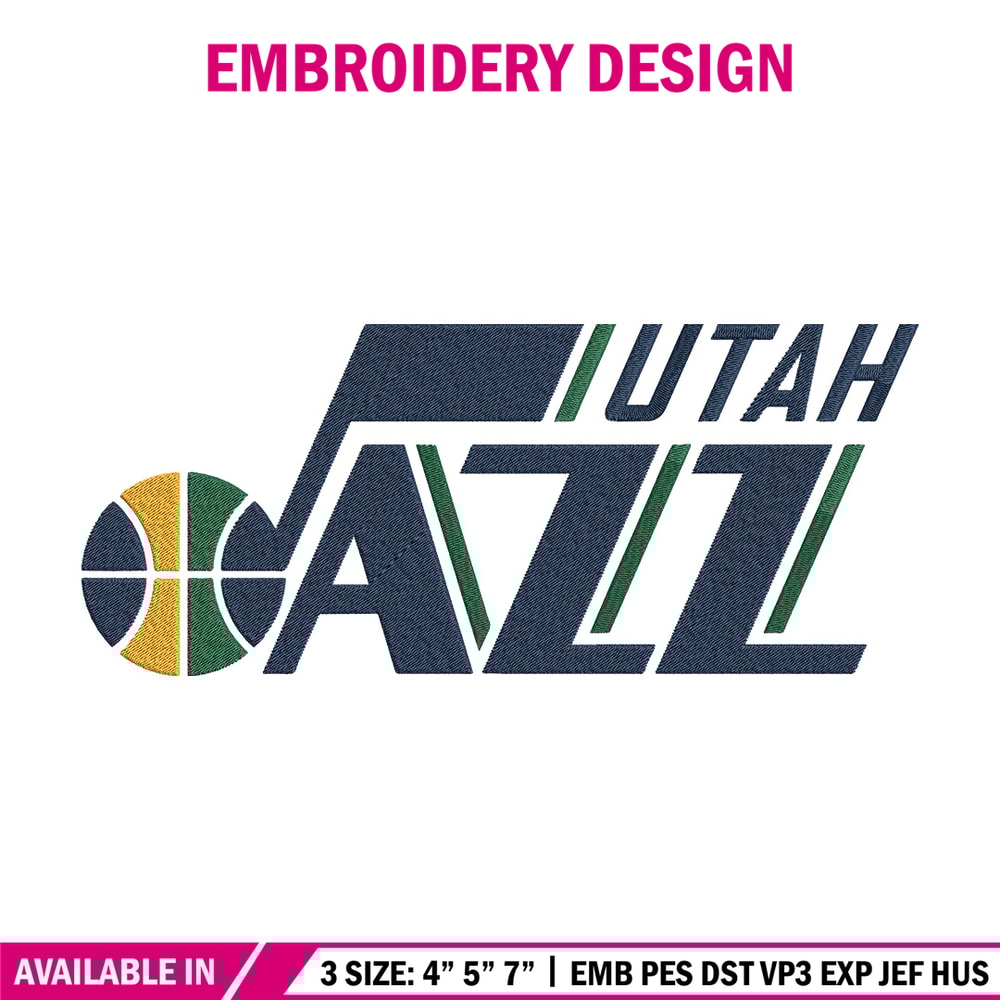 Utah Jazz logo embroidery design,NBA embroidery,Sport embroidery, Embroidery design, Logo sport embroidery..jpg