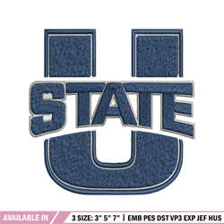 utah state aggies embroidery design, utah state aggies embroidery, logo sport embroidery, ncaa embroidery