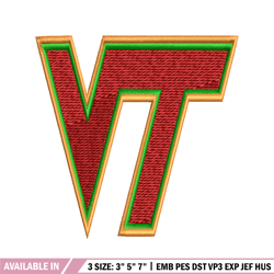 Virginia Tech Hokies embroidery design, Virginia Tech Hokies embroidery, logo Sport, Sport embroidery, NCAA embroidery