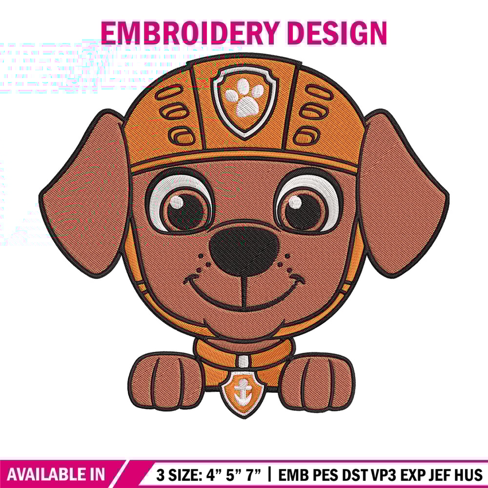 Zuma dog Embroidery Design, Paw Patrol Embroidery, Embroidery File, Anime Embroidery, Anime shirt, Digital download..jpg
