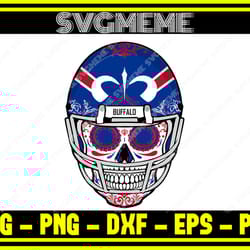 sugar skull buffalo bills nfl svg png dxf eps pdf clipart for cricut sugar skull,nfl svg,nfl football,super bowl, super