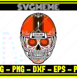 sugar skull cleveland browns nfl svg png dxf eps pdf clipart for cricut sugar sk,nfl svg,nfl football,super bowl, super