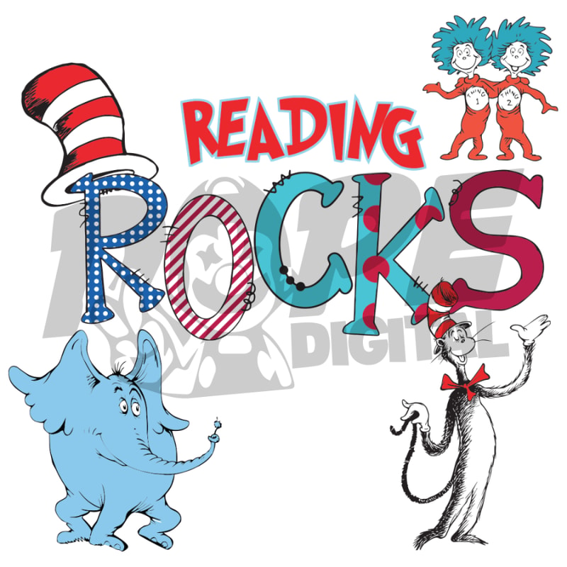 Reading Rocks Svg Dr Seuss Reading Rocks Svg Dr Seuss Svg Seuss Svg105 | Inspire Uplift