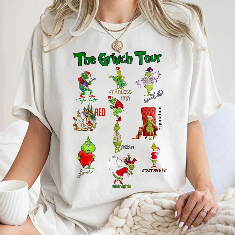Christmas TS Shirt, The Grinch Tour, The Grinch In My Grinch Eras, Grinch Tour Sweatshirt, Grinch Christmas Unisex T Shirt Sweatshirt Hoodie.jpg