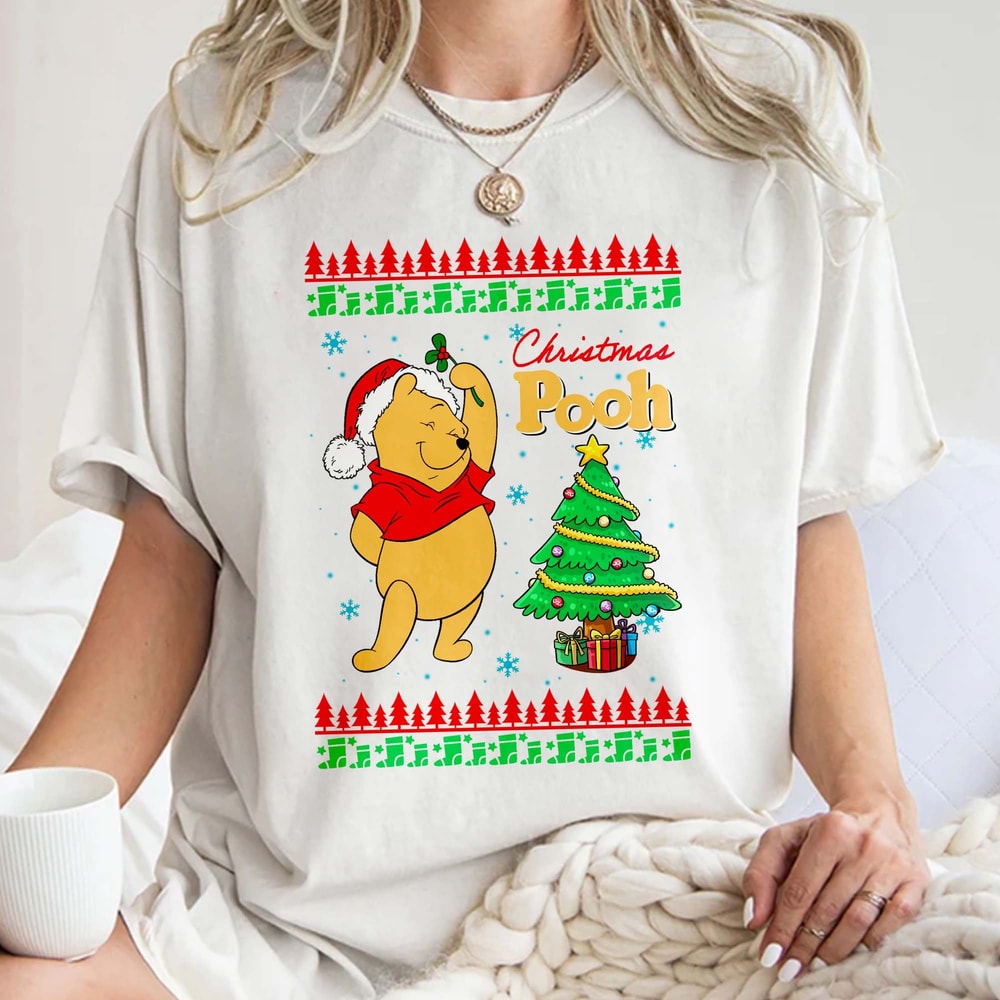 Christmas Winnie The Pooh Ugly Christmas, The Pooh Xmas Cheer, Disney Pooh Gift Unisex T Shirt Sweatshirt Hoodie.jpg