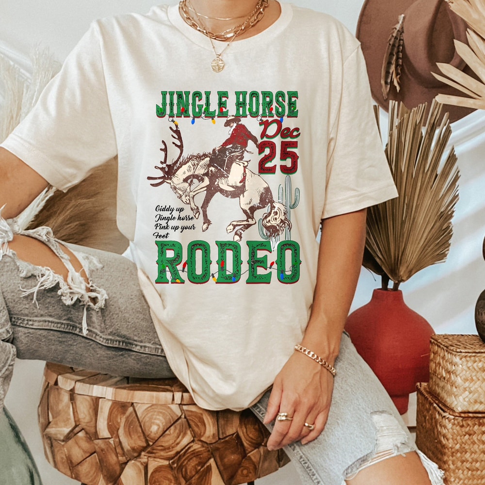 Cowboy Christmas Shirt, Giddy Up Jingle Horse Pick Up Your Feet, Howdy Country Christmas Horse, Cowgirl Unisex T Shirt Sweatshirt Hoodie.jpg