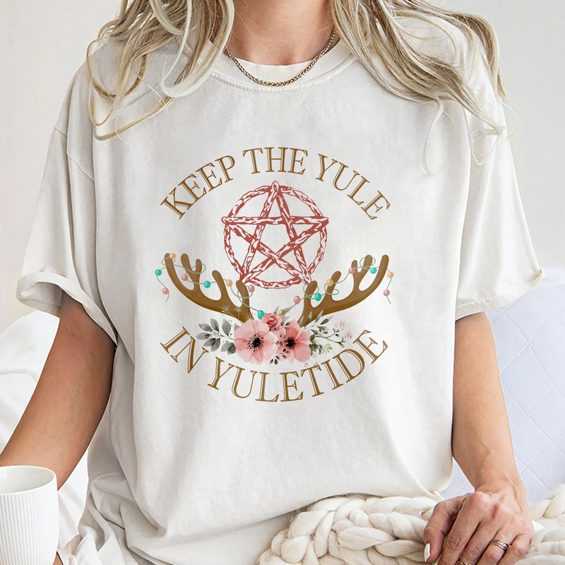Keep the Yule in Yuletide Shirt, Pagan Christmas Shirt, Holiday Keep the Yuletide Gay, Winter Solstice Unisex T Shirt Sweatshirt Hoodie.jpg