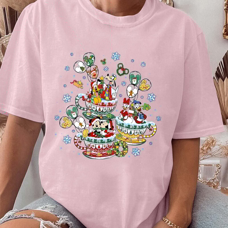 Mickey Very Merry Christmas Party 2023 Shirt, Disney Family Christmas Shirt, Mickey Mouse Tea Cup Unisex T-Shirt Sweatshirt Hoodie.jpg