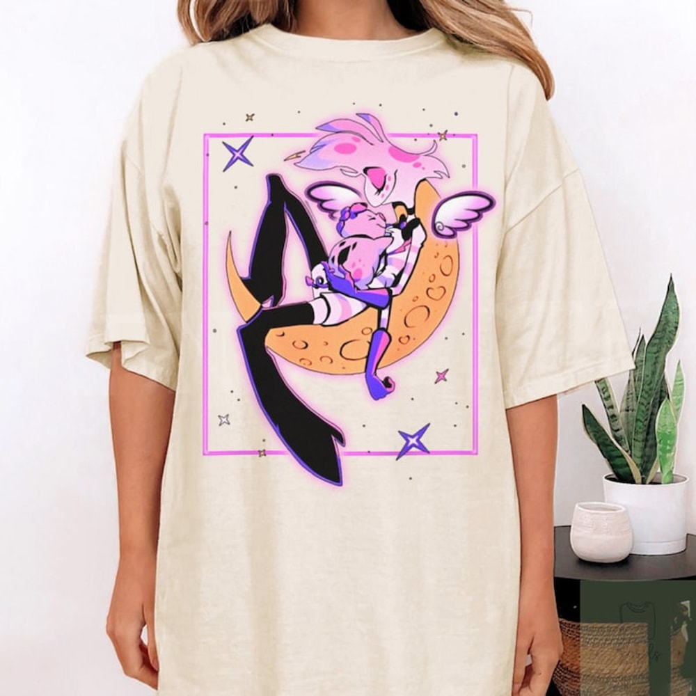 Hazbin Hotel Angel Dust And Fat Nugget Cute T-Shirt, Hazbin Hotel Characters Sweatshirts, Helluva Boss Sweaters2.jpg