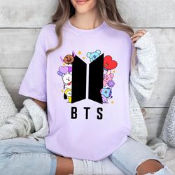 bts bt21 logo shirt, bt21 all characters shirt, kpop bangtan shirt, army gifts, bts merch, bt21 bts tata v shirt, cooky