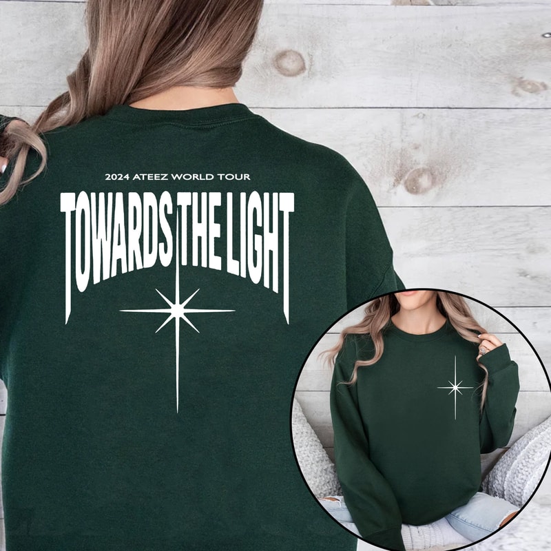 Double Sided Ateez Towards The Light Shirt, 2024 ATEEZ World Tour Shirt, Ateez Kpop Tshirt, Ateez Fan Sweatshirt, Ateez Will To Power Tee.jpg