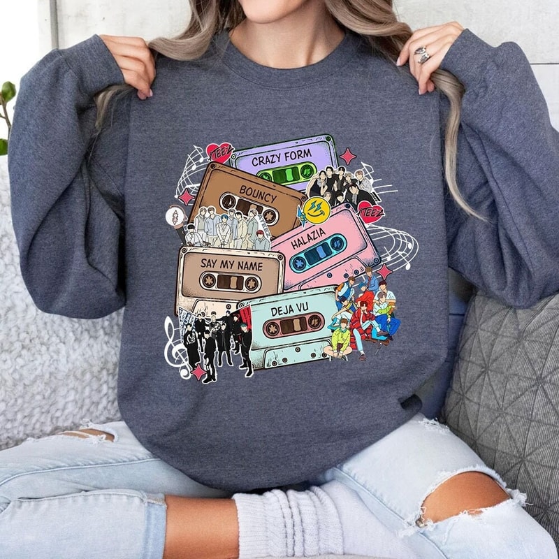 Vintage Ateez Cassette Shirt, Kpop ATEEZ Sweatshirt, Ateez Fan Tshirt, Ateez Members Shirt, Ateez World Tour Shirt, Ateez San Hongjoong Tee.jpg