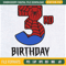 3rd Birthday Spider-man Embroidery Designs, Birthday Machine Embroidery Design, Machine Embroidery Designs - Premium & Original SVG Cut Files.jpg