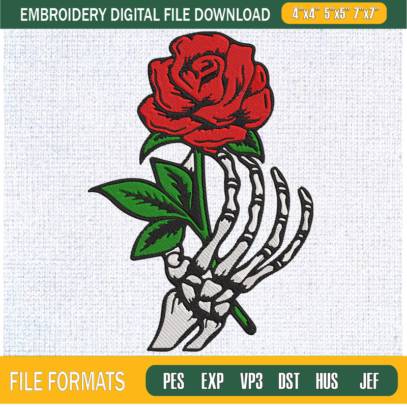 Amor Eterno Skeleton Rose Embroidery Designs, Halloween Machine Embroidery Design, Machine Embroidery Designs - Premium & Original SVG Cut Files.jpg