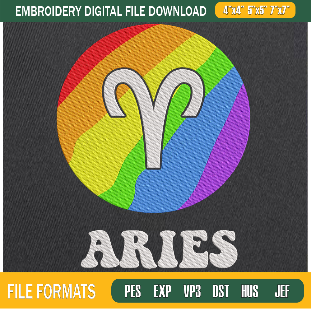 Aries Embroidery Designs, LGBT Zodiac Machine Embroidery Design, Machine Embroidery Designs - Premium & Original SVG Cut Files.jpg