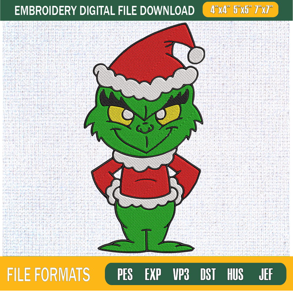 Baby Grinch Smile Embroidery Designs, Christmas Machine Embroidery Design, Machine Embroidery Designs - Premium & Original SVG Cut Files.jpg