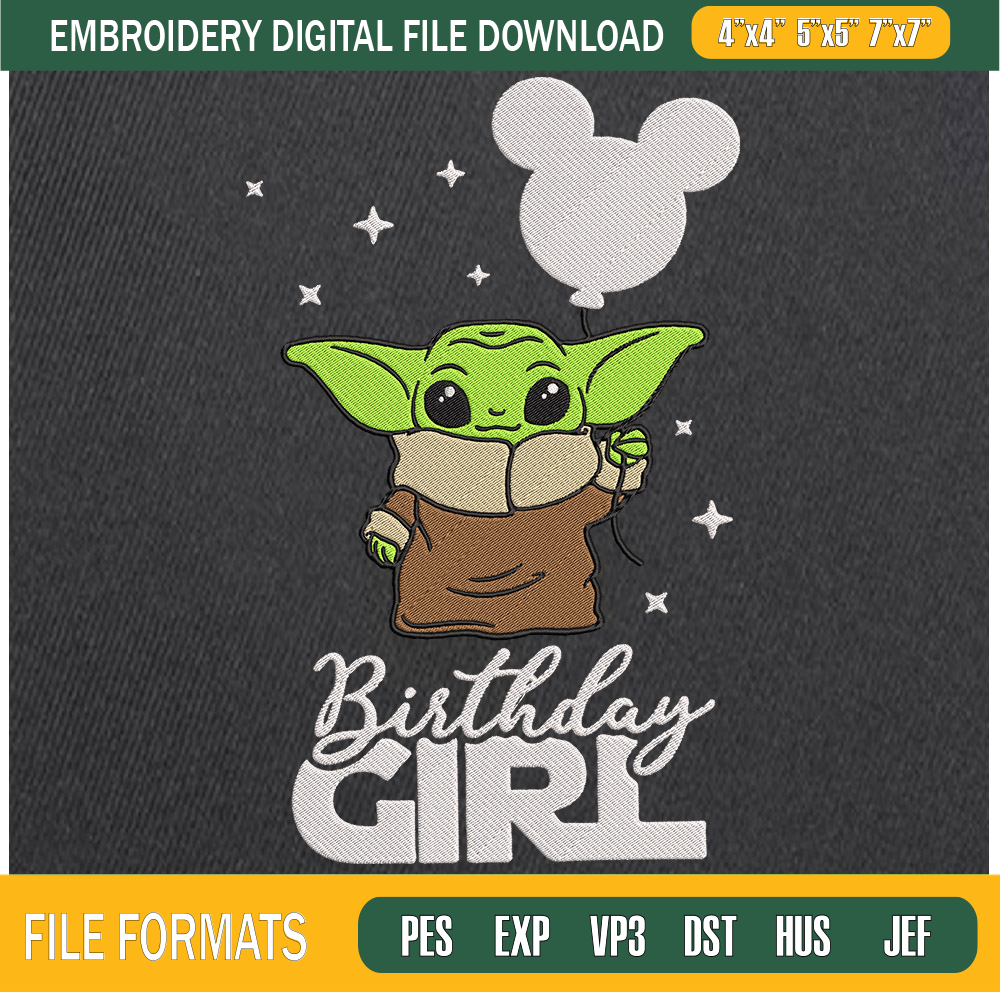 Baby Yoda Birthday Girl Embroidery Designs, Baby Yoda Machine Embroidery Design, Machine Embroidery Designs - Premium & Original SVG Cut Files.jpg