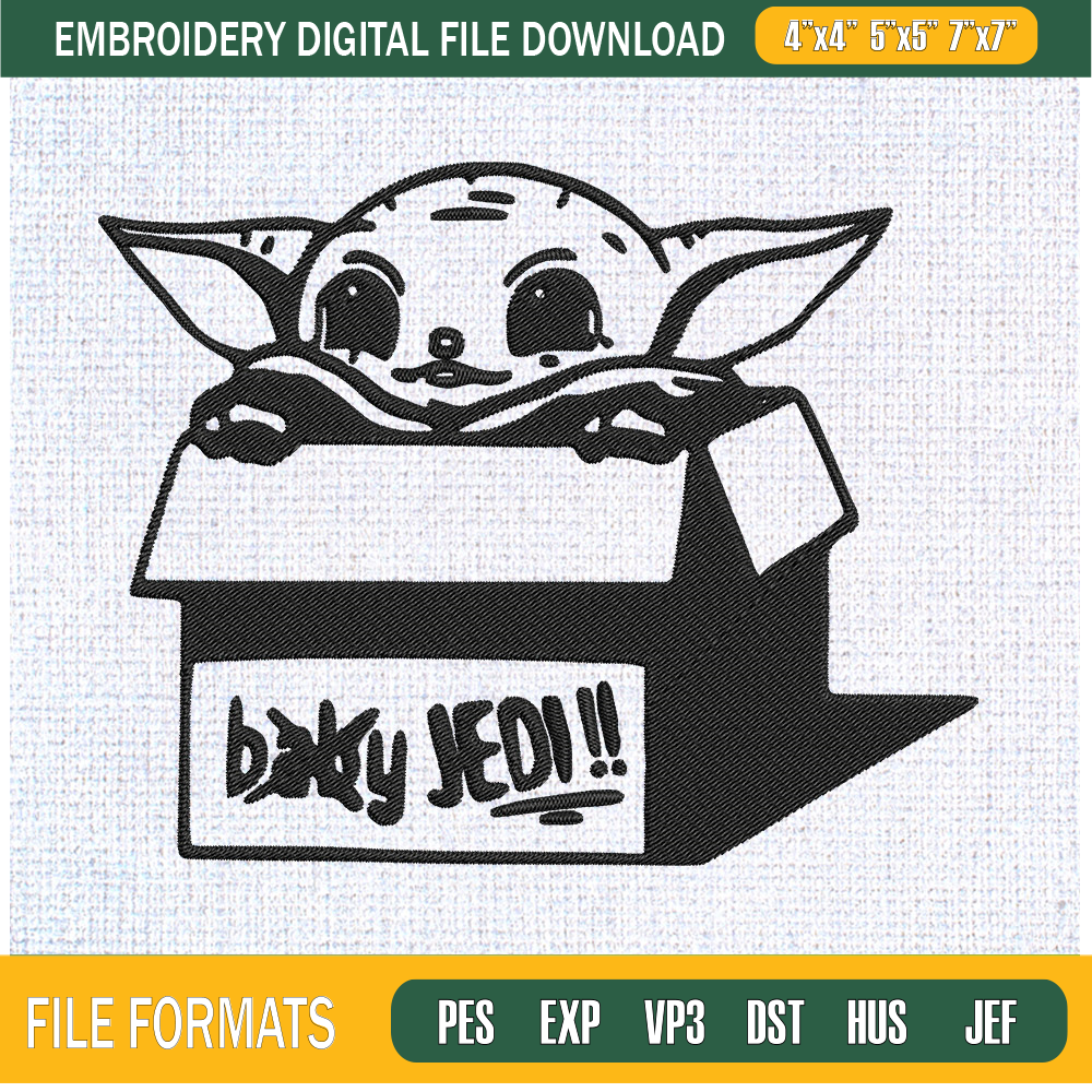 Baby Yoda In Box Jedi Embroidery Designs, Star Wars Machine Embroidery Design, Machine Embroidery Designs - Premium & Original SVG Cut Files.jpg