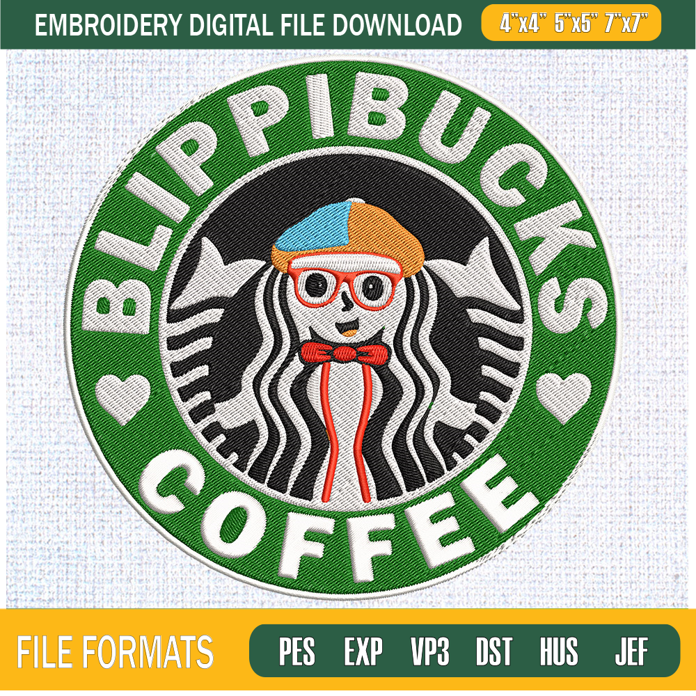 Blippi Buck Coffee Embroidery Designs, Blippi Machine Embroidery Design, Machine Embroidery Designs - Premium & Original SVG Cut Files.jpg