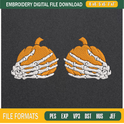 bony hand with pumpkins embroidery designs, halloween machine embroidery design,,embroidery design,embroidery svg,machin