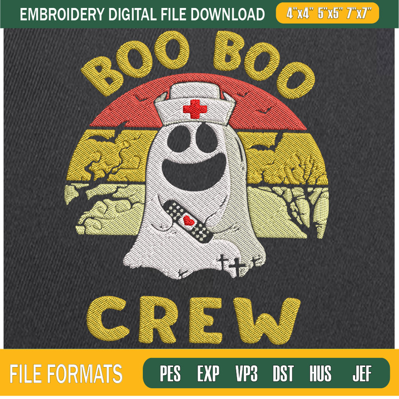 Boo Boo Crew Nurse Embroidery Designs, Halloween Machine Embroidery Design, Machine Embroidery Designs - Premium & Original SVG Cut Files.jpg