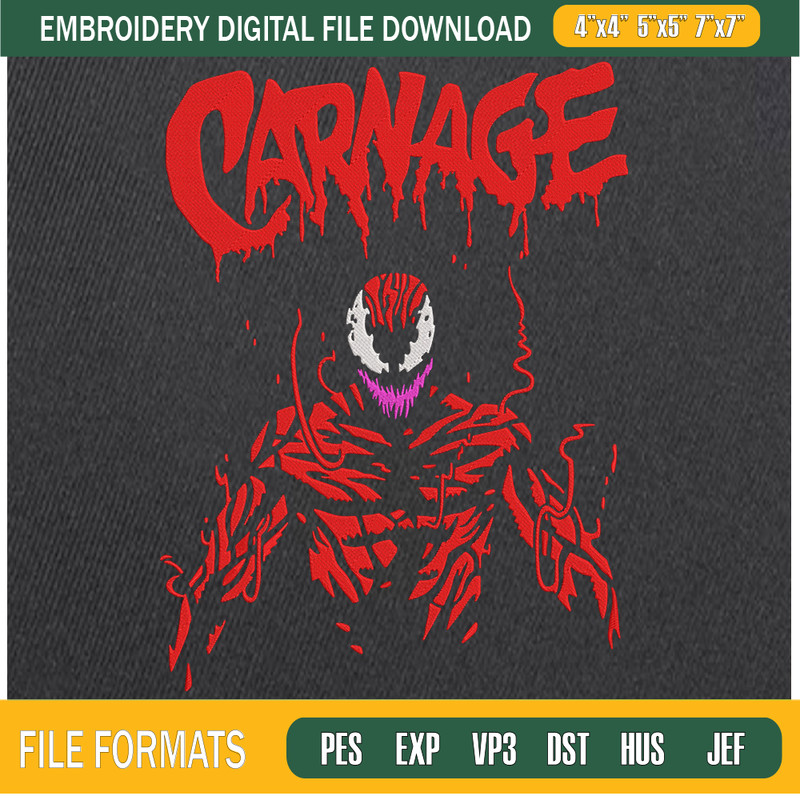 Carnage Embroidery Designs, Venom Machine Embroidery Design, Machine Embroidery Designs - Premium & Original SVG Cut Files.jpg