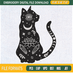 cat moon embroidery designs, cat machine embroidery design, machine embroidery d,embroidery design,embroidery svg,machin