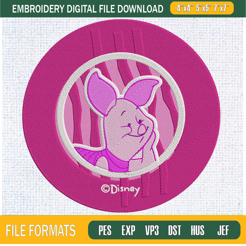 Circle Logo Disney Piglet Embroidery Designs, Winnie The Pooh Machine Embroidery Design, Machine Embroidery Designs - Premium & Original SVG Cut Files.jpg