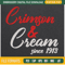 Crimson And Cream Since 1913 Embroidery Designs, Historically Black Colleges and Universities Machine Embroidery Design, Machine Embroidery Designs - Premium &