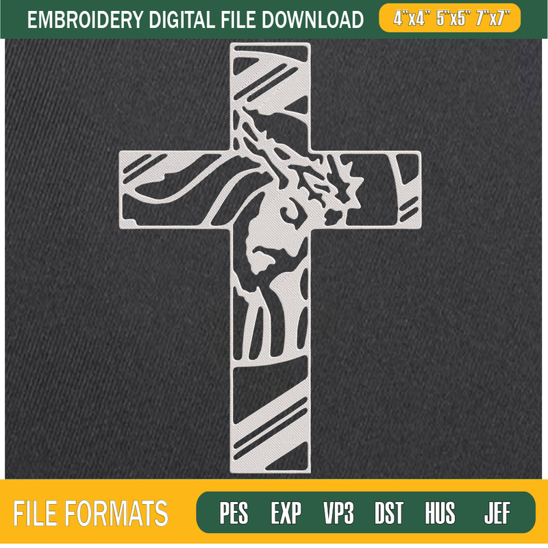 Cross Jesus Embroidery Designs, Jesus Machine Embroidery Design, Machine Embroidery Designs - Premium & Original SVG Cut Files.jpg