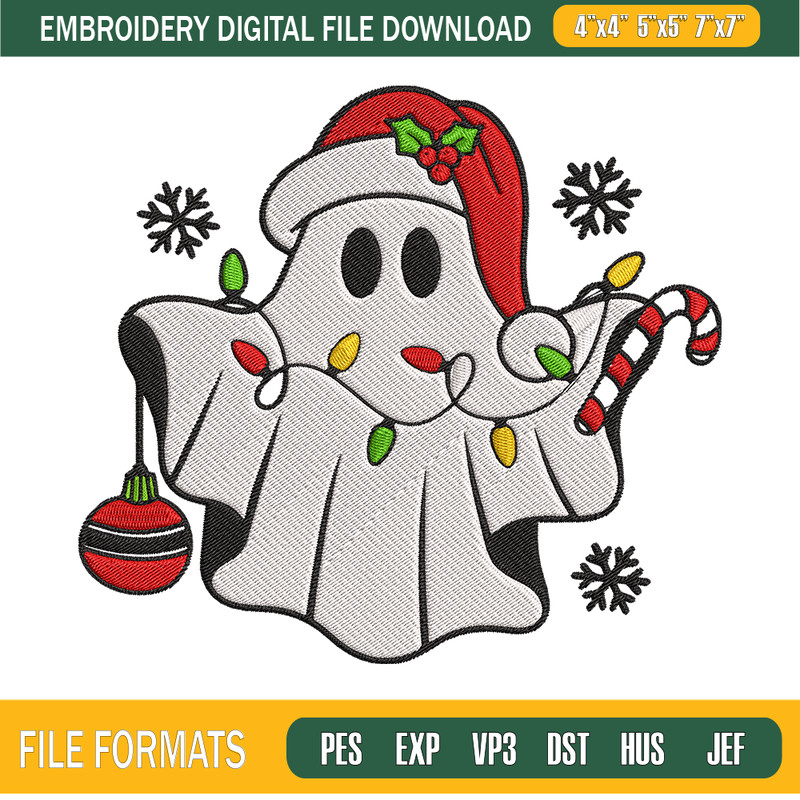 Cute Ghost Christmas Embroidery Designs, Christmas Machine Embroidery Design - Premium & Original SVG Cut Files.png