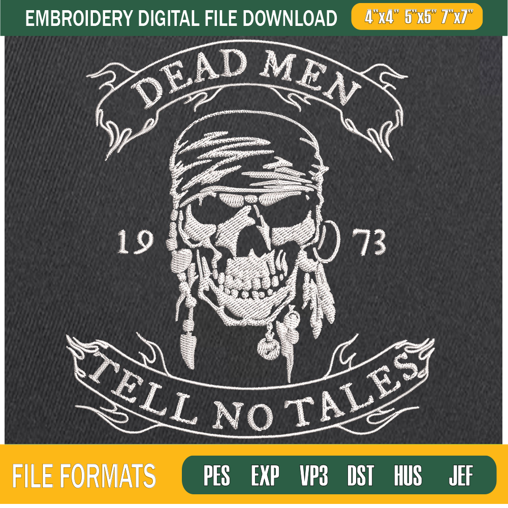 Dead Men Tell No Tales Embroidery Designs, Halloween Machine Embroidery Design, Machine Embroidery Designs - Premium & Original SVG Cut Files.jpg