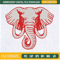 Delta Sigma Theta Elephant Head Embroidery Designs, Historically Black Colleges and Universities Machine Embroidery Design, Machine Embroidery Designs - Premium