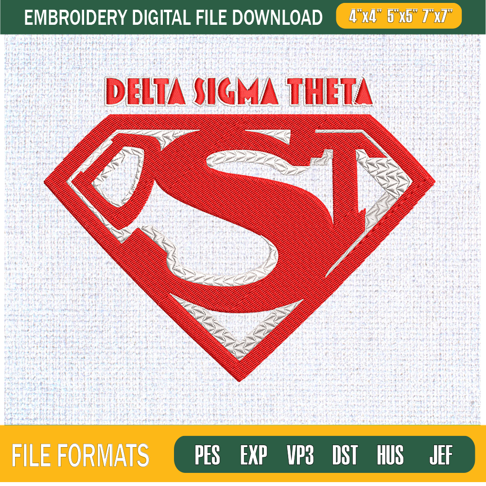 Delta Sigma Theta Super Shield Embroidery Designs, Historically Black Colleges and Universities Machine Embroidery Design, Machine Embroidery Designs - Premium