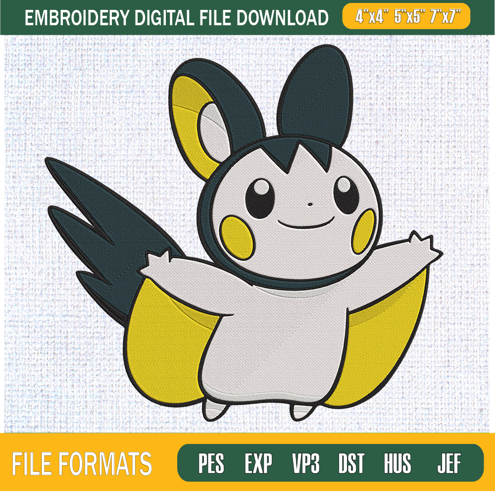 Emolga Pokemon Embroidery Designs, Pokemon Machine Embroidery Design, Machine Embroidery Designs - Premium & Original SVG Cut Files.jpg