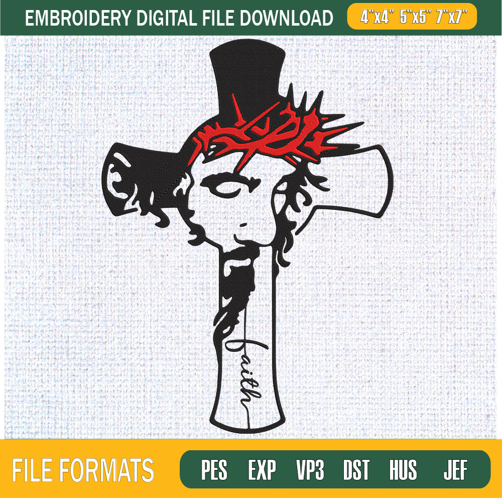 Faith Cross Embroidery Designs, God Machine Embroidery Design, Machine Embroidery Designs - Premium & Original SVG Cut Files.jpg