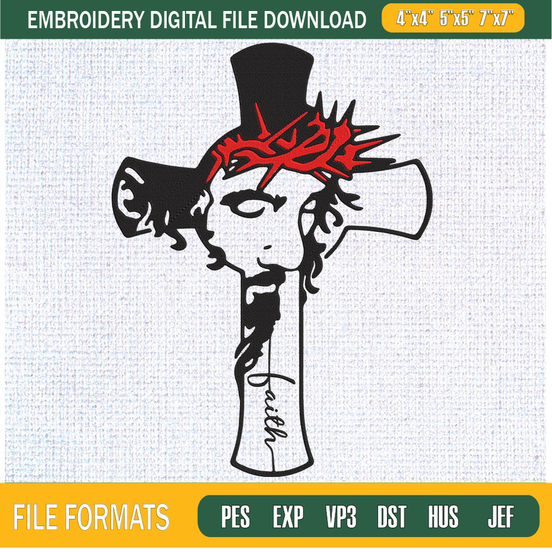 Faith Cross Embroidery Designs, God Machine Embroidery Design, Machine Embroidery Designs - Premium & Original SVG Cut Files.jpg