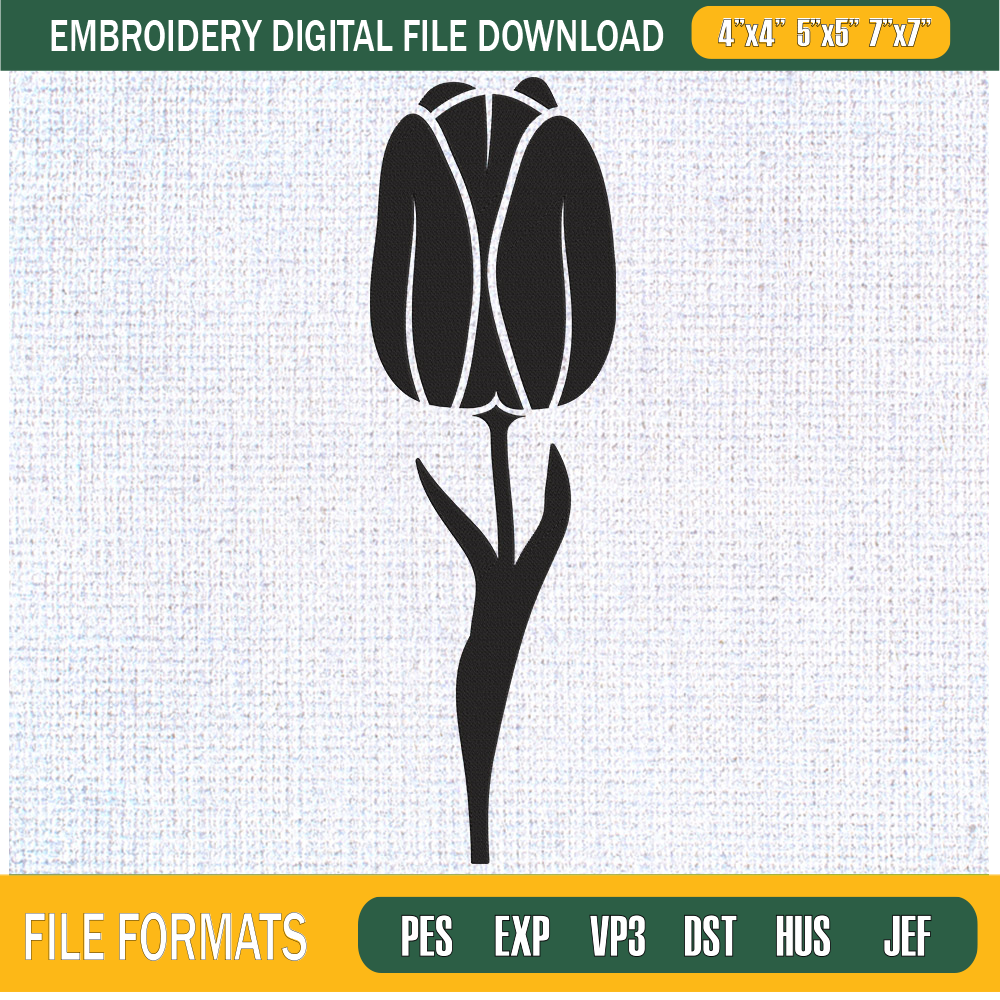 Flower Style Tulip Embroidery Designs, Flower Machine Embroidery Design, Machine Embroidery Designs - Premium & Original SVG Cut Files.jpg