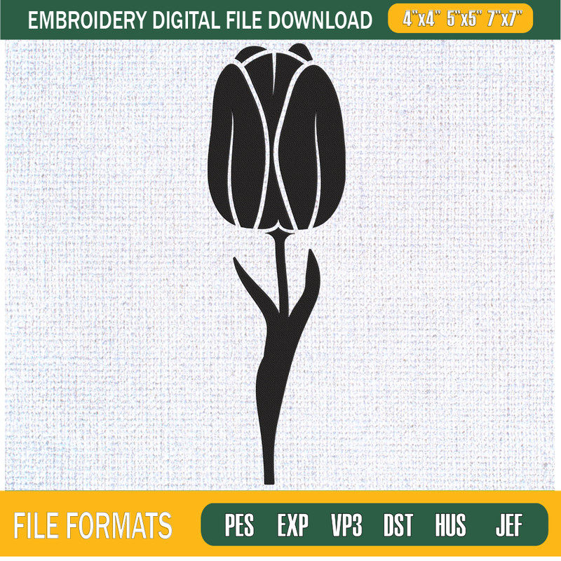 Flower Style Tulip Embroidery Designs, Flower Machine Embroidery Design, Machine Embroidery Designs - Premium & Original SVG Cut Files.jpg