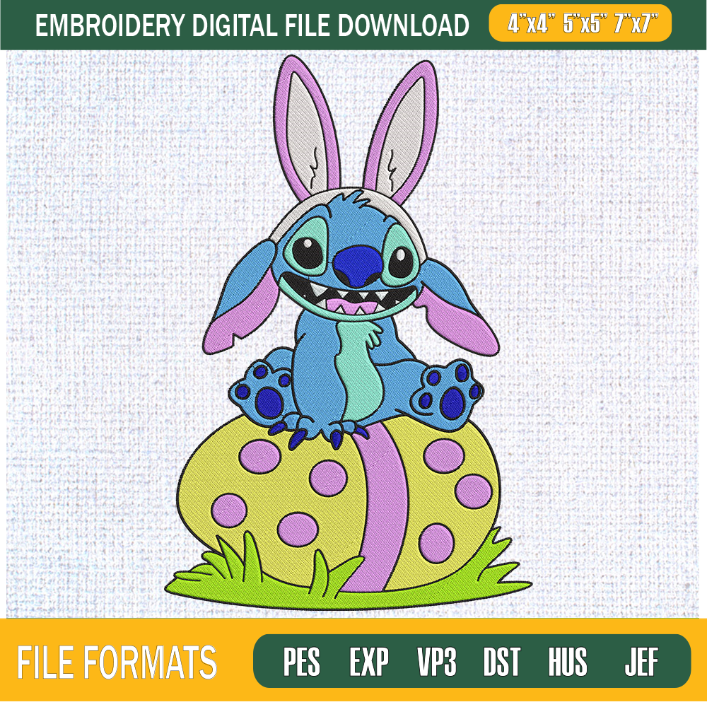 Funny Stitch Easter Embroidery Designs, Happy Easter Day Machine Embroidery Design, Machine Embroidery Designs - Premium & Original SVG Cut Files.jpg