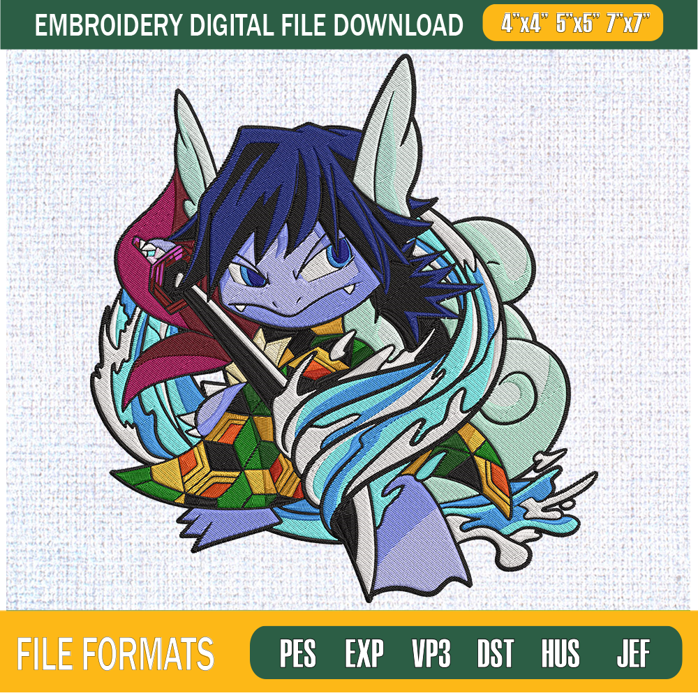 Giyu X Wartortle Embroidery Designs, Kimetsu x Pokemon Machine Embroidery Design, Machine Embroidery Designs - Premium & Original SVG Cut Files.jpg