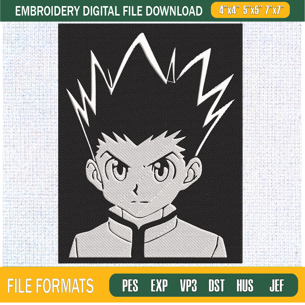 Gon Freecs Hunter x Hunter Embroidery Designs, Hunter x Hunter Machine Embroidery Design, Machine Embroidery Designs - Premium & Original SVG Cut Files.jpg