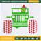 Grinch Chirstmas Santa Hat Drive Jeep Car Embroidery Designs, Christmas Machine Embroidery Design, Machine Embroidery Designs - Premium & Original SVG Cut Files