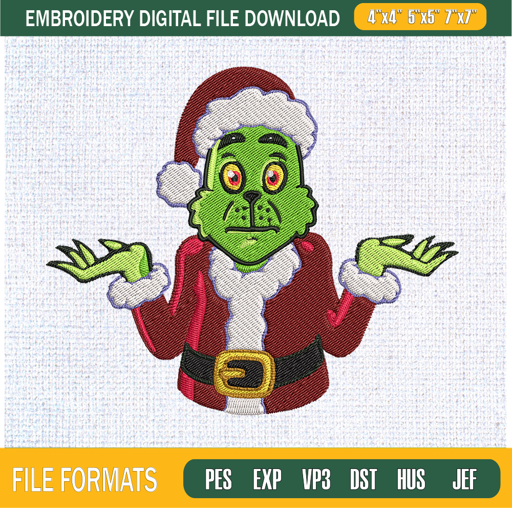 Grinch Santa Claus Idk Embroidery Designs, Christmas Machine Embroidery Design, Machine Embroidery Designs - Premium & Original SVG Cut Files.jpg
