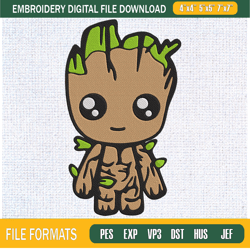 Groot Baby Embroidery Designs, Star Wars Machine Embroidery Design, Machine Embr,Embroidery Design,Embroidery svg,Machin