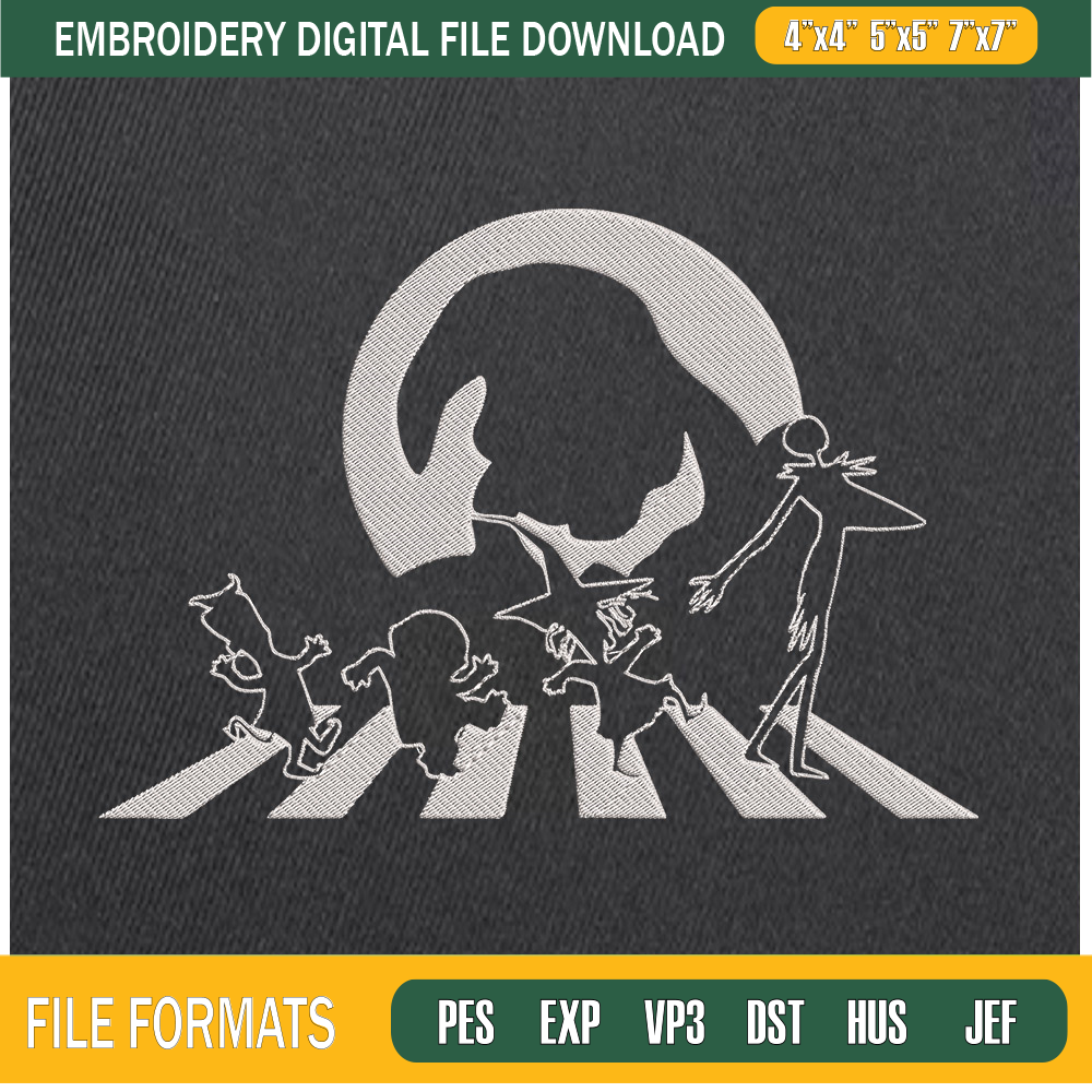 Halloween Road Nightmare Before Christmas Embroidery Designs, Halloween Machine Embroidery Design, Machine Embroidery Designs - Premium & Original SVG Cut Files