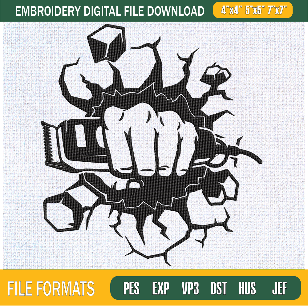 Hand Punch Through Wall Embroidery Designs, Trending Machine Embroidery Design, Machine Embroidery Designs - Premium & Original SVG Cut Files.jpg