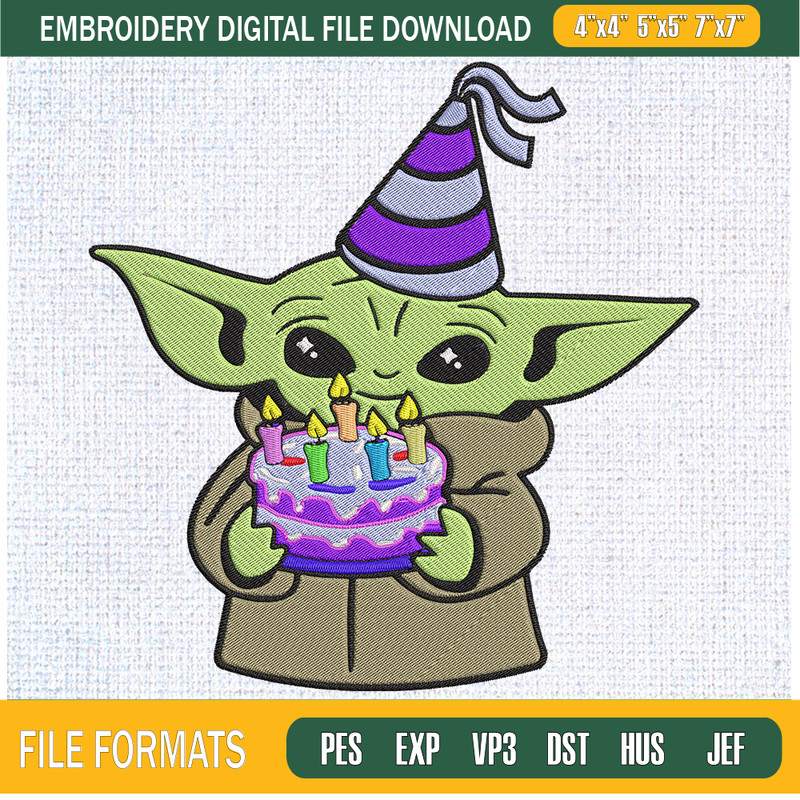 Happy Birthday with Baby Yoda Embroidery Designs, Birthday Machine Embroidery Design, Machine Embroidery Designs - Premium & Original SVG Cut Files.jpg